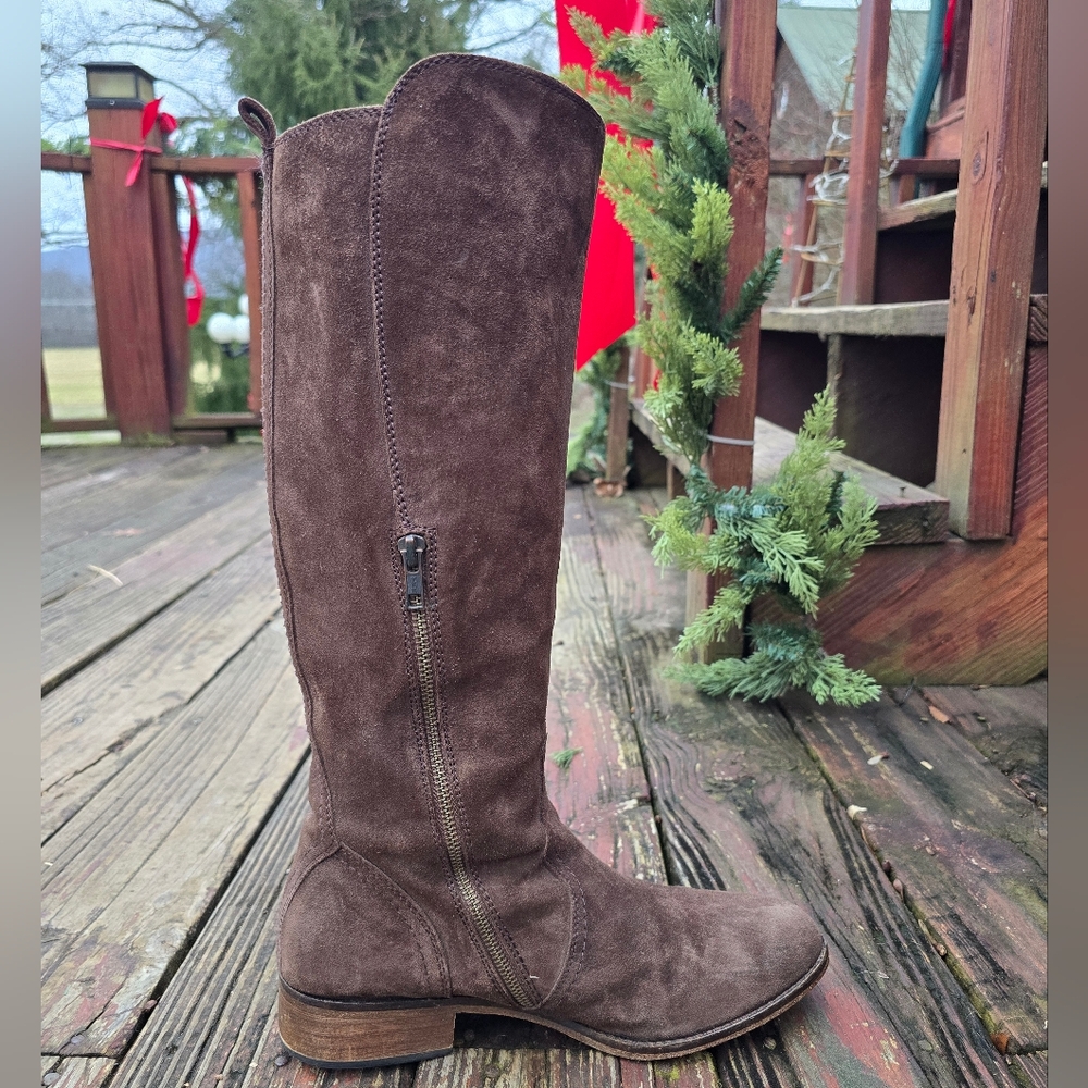 Spirit By Lucchese, Womens, Annie, Brown Suede, Riding Boots, Size 9M - Picture 6 of 15